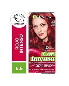 Kit Tintura Permanente Cor Intensa Tono 6.6 Rojo Intenso
