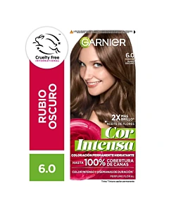 Kit Tintura Permanente Cor Intensa Tono 6.0 Rubio Oscuro