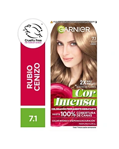 Kit Tintura Permanente Cor Intensa Tono 7.1 Rubio Cenizo