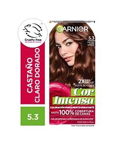 Kit Tintura Permanente Cor Intensa Tono 5.3 Castaño Claro Dorado