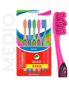 Cepillo De Dientes Colgate Colors Collection 5u