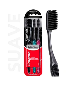 Cepillo De Dientes Colgate Slim Soft Black Pack  3u