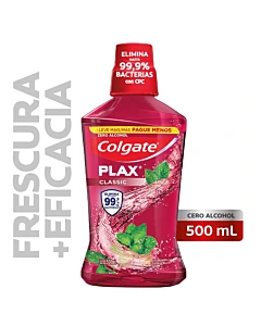Enjuague Bucal Colgate Plax Clásico Con Flúor 500 Ml