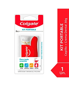 Cepillo Dental Colgate Portable  + Pasta Dental Total 12 30g