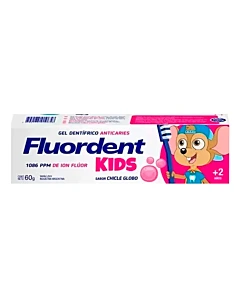 Pasta Dental Fluorodent Junior En Gel Sabor Chicle 60 G