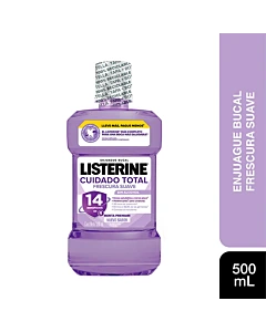 Enjuague Bucal Listerine Cuidado Total Frescura Suave Sin Alcohol 500 Ml