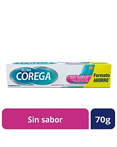 Crema Adhesiva Ultra Corega Sin Sabor 70g