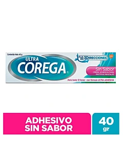 Crema Adhesiva Ultra Corega Sin Sabor 40g
