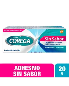 Crema Adhesiva Ultra Corega  Sin Sabor 20g