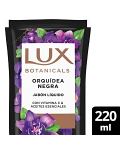 Jabón Líquido Lux Botanicals Orquídea Negra Repuesto 220 Ml