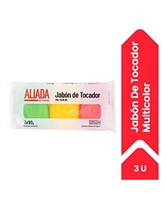 Jabón De Tocador Aliada Multicolor 80 G 3u
