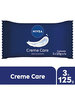 Jabón Humectante Nivea Creme Care Para Todo Tipo De Piel 3 X 125g
