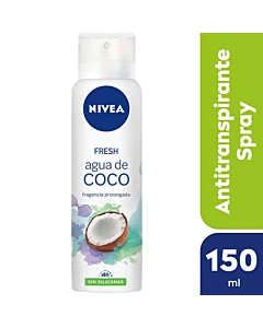 Desodorante Antitranspirante Femenino Nivea Fresh Agua De Coco Sin Siliconas X 150 Ml