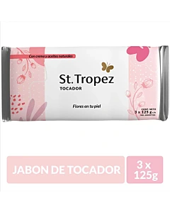 Jabón De Tocador St Tropez Flores En Tu Piel 125g 3u