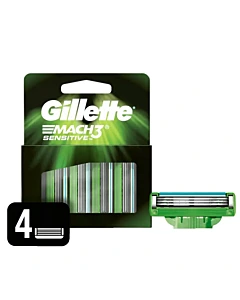 Cartuchos Para Afeitar Mach3 Sensitve Gillette 4 Unidades