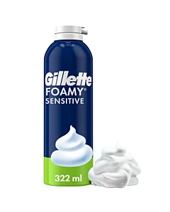 Espuma De Afeitar Gillette Foamy Sensitive Ideal Para Piel Sensible, 322 Ml