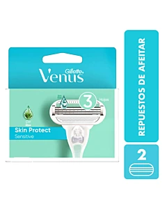 Venus Sensitive Repuesto De Afeitar Con Aloe, 2 Unidades