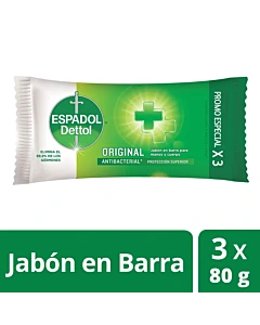Jabón Atibacterial Espadol Original 3u X 80gr