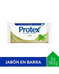 Jabon De Tocador Aloe Protex 90gr 3un