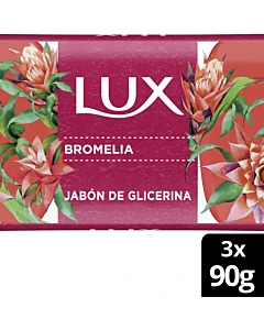 Jabón De Glicerina Lux Bromelia 3 U