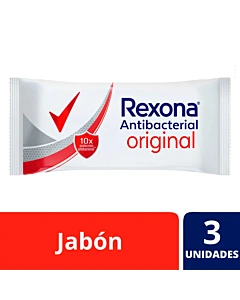 Jabón Antibacterial Rexona Original 3x90gr