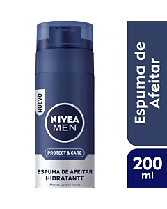 Espuma De Afeitar Nivea Men Protect & Care Para Todo Tipo De Piel X 200 Ml