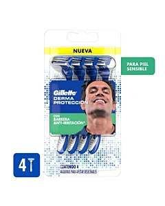 Máquinas De Afeitar Gillette Derma Protección 4 Un