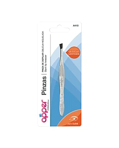 Pinza Depilar Apper Oblicua Niquelada