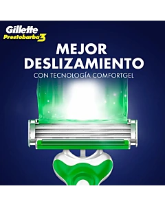 Máquinas Para Afeitar Gillette Prestobarba3 Sensitive 4 Unidades