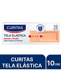 Apósitos Adhesivos Curitas Tela Elástica Ideal Para Heridas En Articulaciones X 10 Unidades