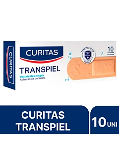 Apósitos Adhesivos Curitas Tela Transpiel Resistente Al Agua X 10 Unidades