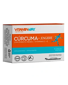 Vitamina C Y E Vitamin Way Cúrcuma Y Jengibre Con Pimienta 30 Cápsulas