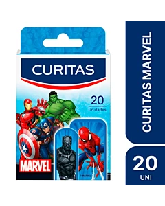 Apósitos Adhesivos Curitas Marvel Para Niños X 20 Unidades