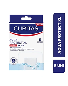 Apósitos Adhesivos Curitas Aqua Protect Xl Resistente Al Agua 5 U
