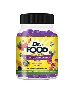 Suplemento Dietario Dr Food Gummies Citrato De Magnesio K2 Y D3 90 Gomitas Sabor Uva