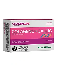 Nutri Colageno Pharmamerican Calcio, Vitaminas 30cap