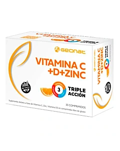 Suplemento Dietario Geonat Vitamina C, D3 Y Zinc 30 Comprimidos