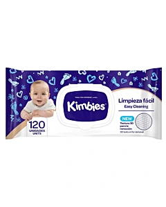 Toallitas Húmedas Kimbies Limpieza Fácil 120 U
