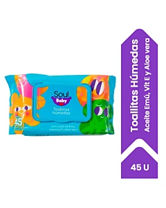 Toallas Humedas Soul Baby Animales Fantasticos 45un