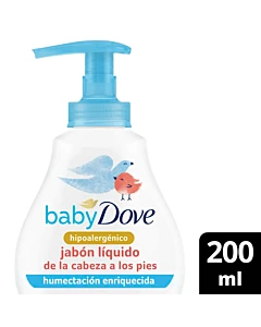 Jabón Líquido Corporal Baby Dove Humectación Enriquecida 200 Ml