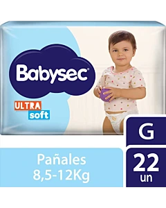 Pañales Babysec Ultra Soft Talle G 22 U