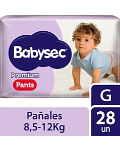 Pañales Babysec Pants Premium Talle G 28u