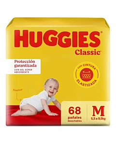 Pañales Huggies Classic Ahorrapack M 68 U