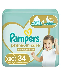 Pañales Pampers Premium Care Talle Xxg 34u