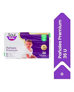 Pañal Soul Baby Premium G 36un