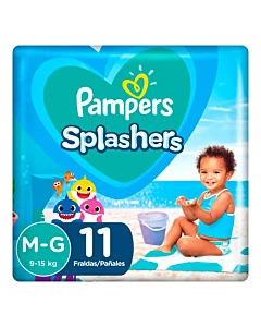 Pañales Pampers Splashers Talle M-G 11 U