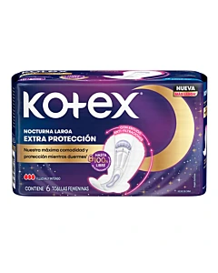 Toallitas Femeninas Kotex Nocturnas 6 U