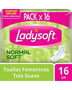 Toallas Femeninas Ladysoft Normal Soft 16 Un