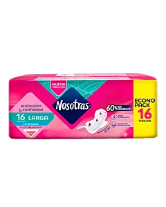 Toallitas Higiénicas Nosotras Largas 16 U