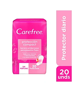 Protectores Diarios Carefree Protección Compact 20un